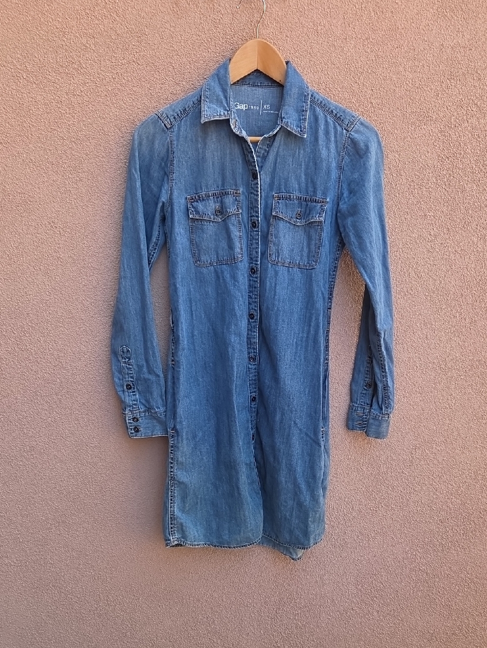GAP Light Blue Denim Shirt Dress